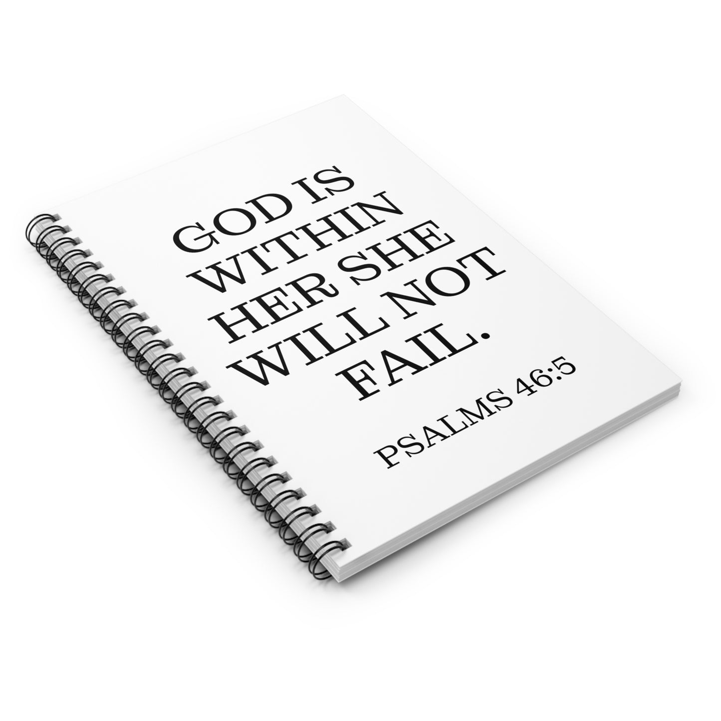 God Is Within Her She Will Not Fail - Notebook