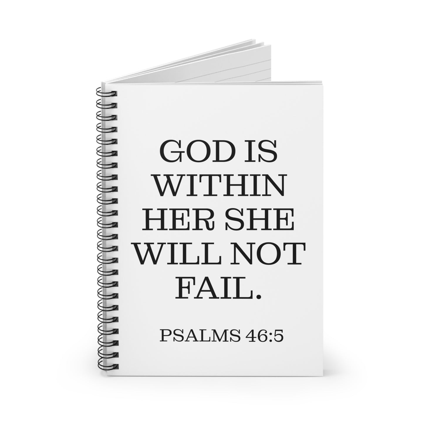 God Is Within Her She Will Not Fail - Notebook